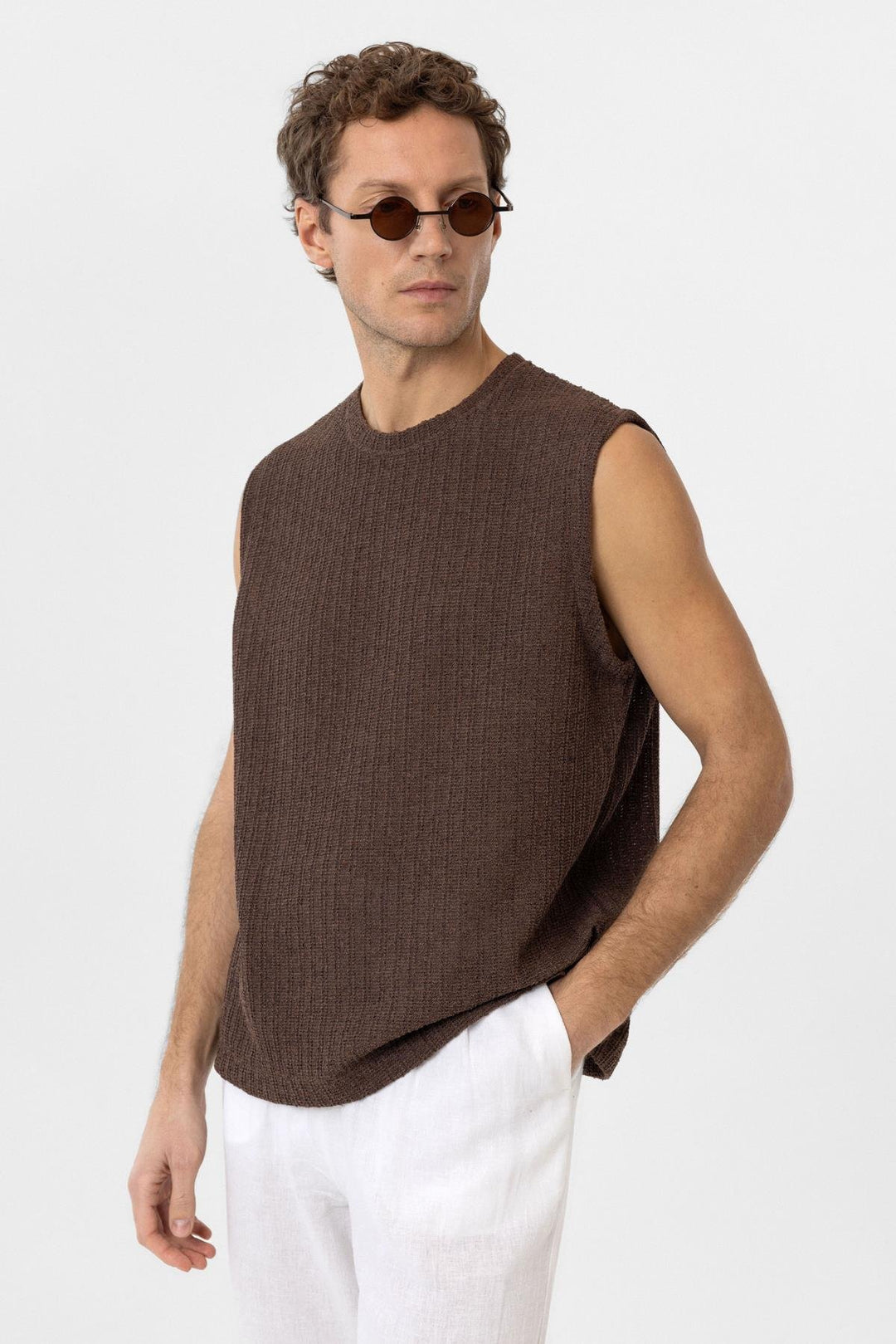 ANT Antioch Village Coffee Textured Men's Tank Top - Kentwood