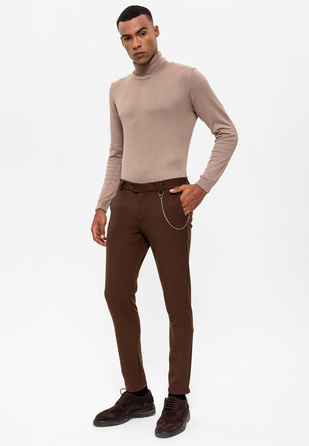 ANT Antioch Village Coffee Men's Slim Fit Fabric Trousers - Palma