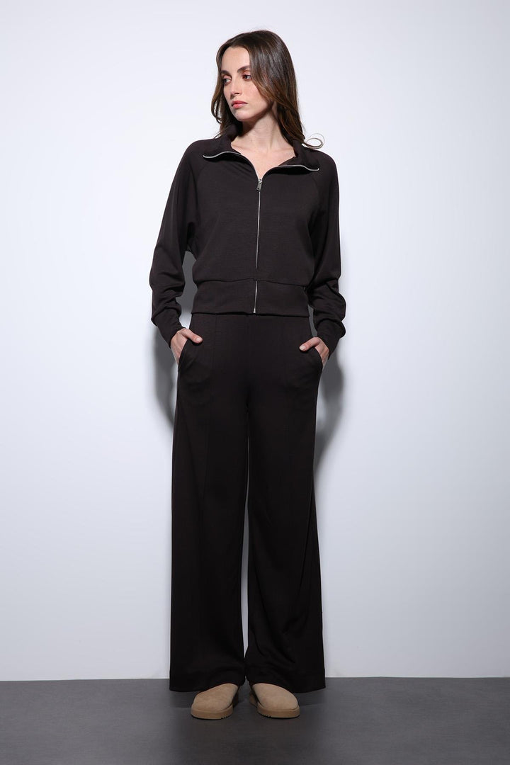 ANT Antioch Koyu Kahve Fermuarlı Kadın Eşofman Takım - Schertz