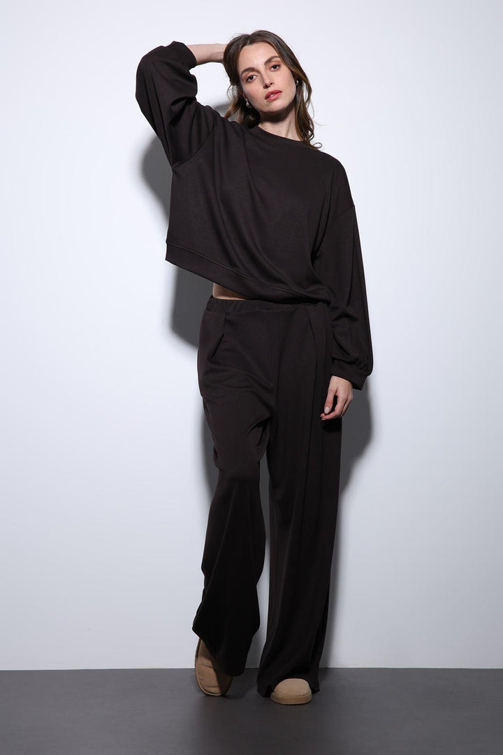 ANT Antioch Village Coffee Wide Leg Relaxed Women's Suit - Pinner