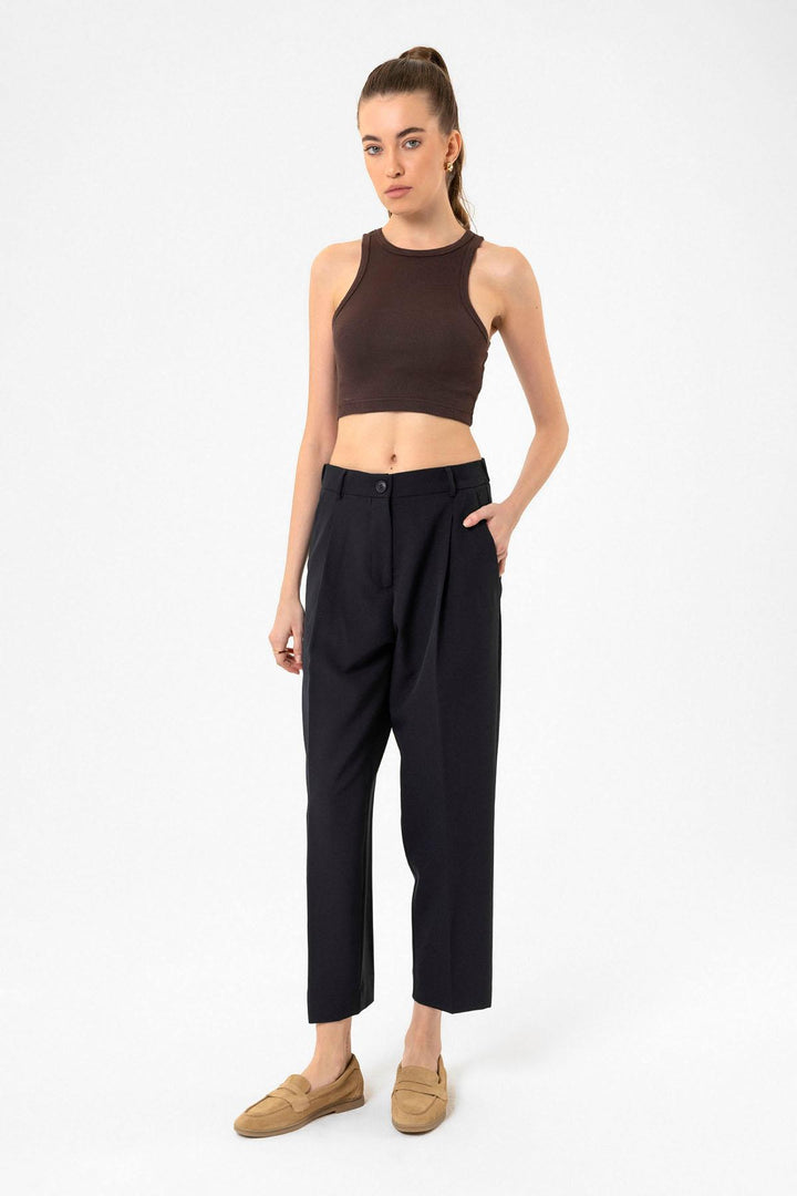 ANT Antioch Village Coffee Woman Ribbed Crop Tank Top - Eastleigh