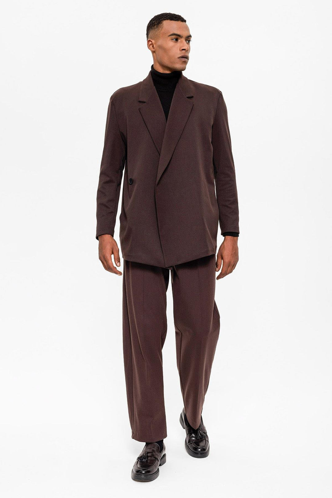 ANT Antioch Village Coffee Wrap Closure Hidden Pocket Men's Blazer Coat - Covilhã