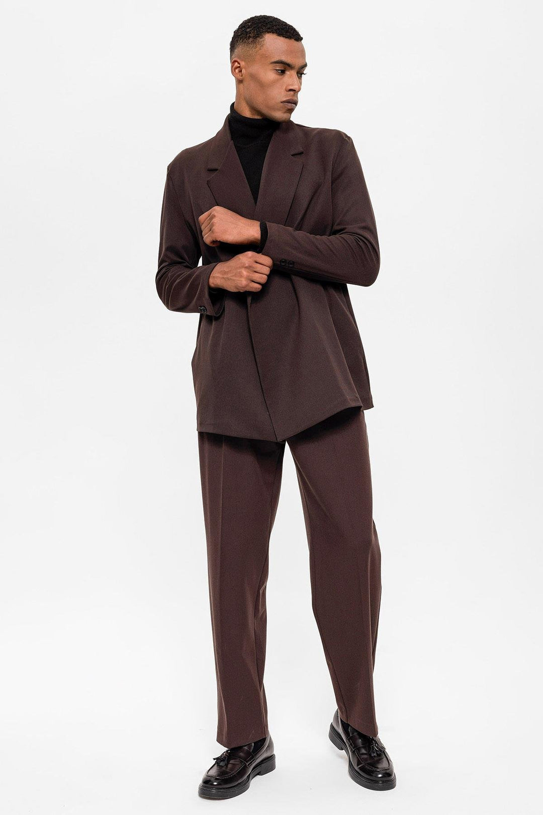 ANT Antioch Village Coffee Wrap Closure Hidden Pocket Men's Blazer Coat - Covilhã