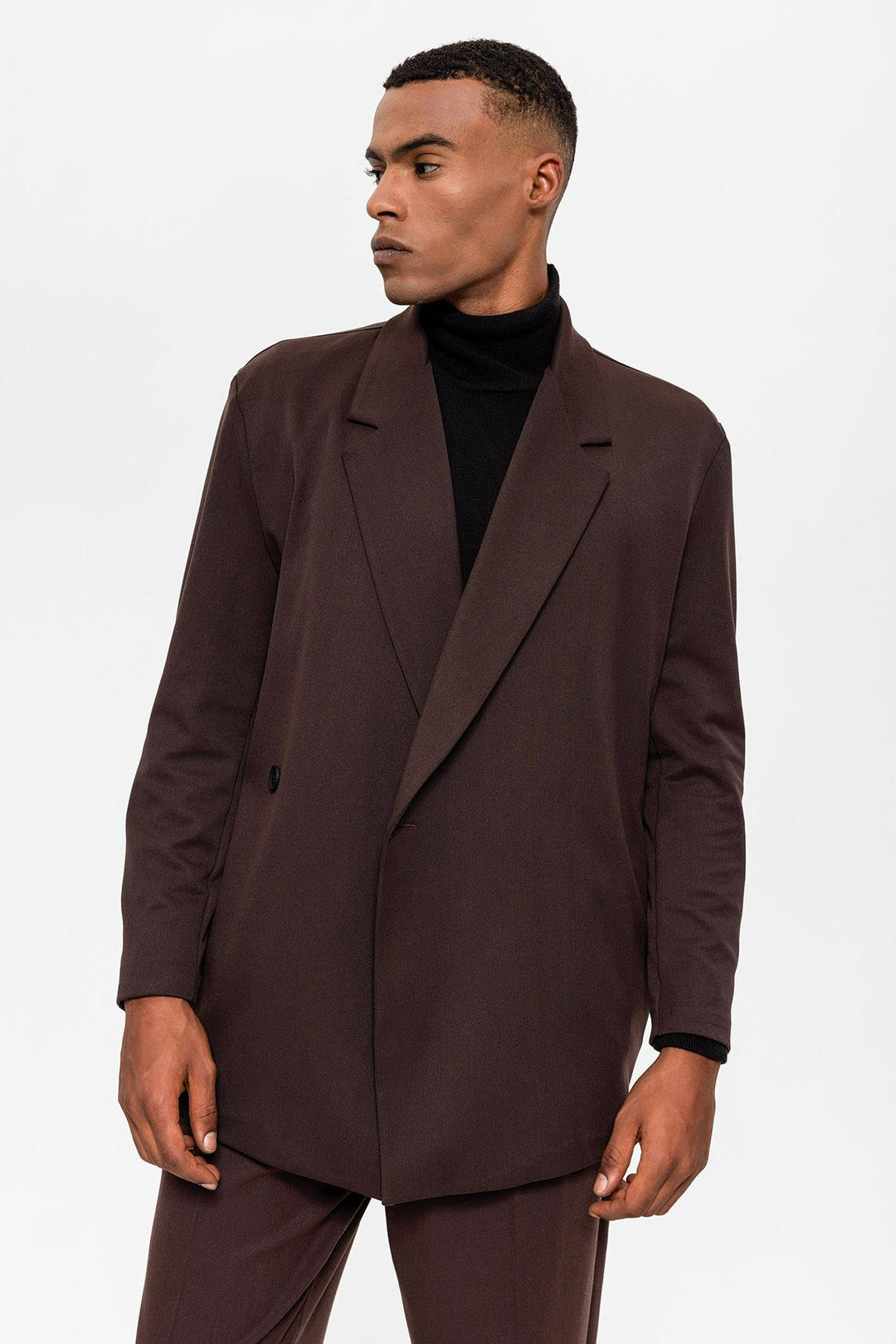 ANT Antioch Village Coffee Wrap Closure Hidden Pocket Men's Blazer Coat - Covilhã