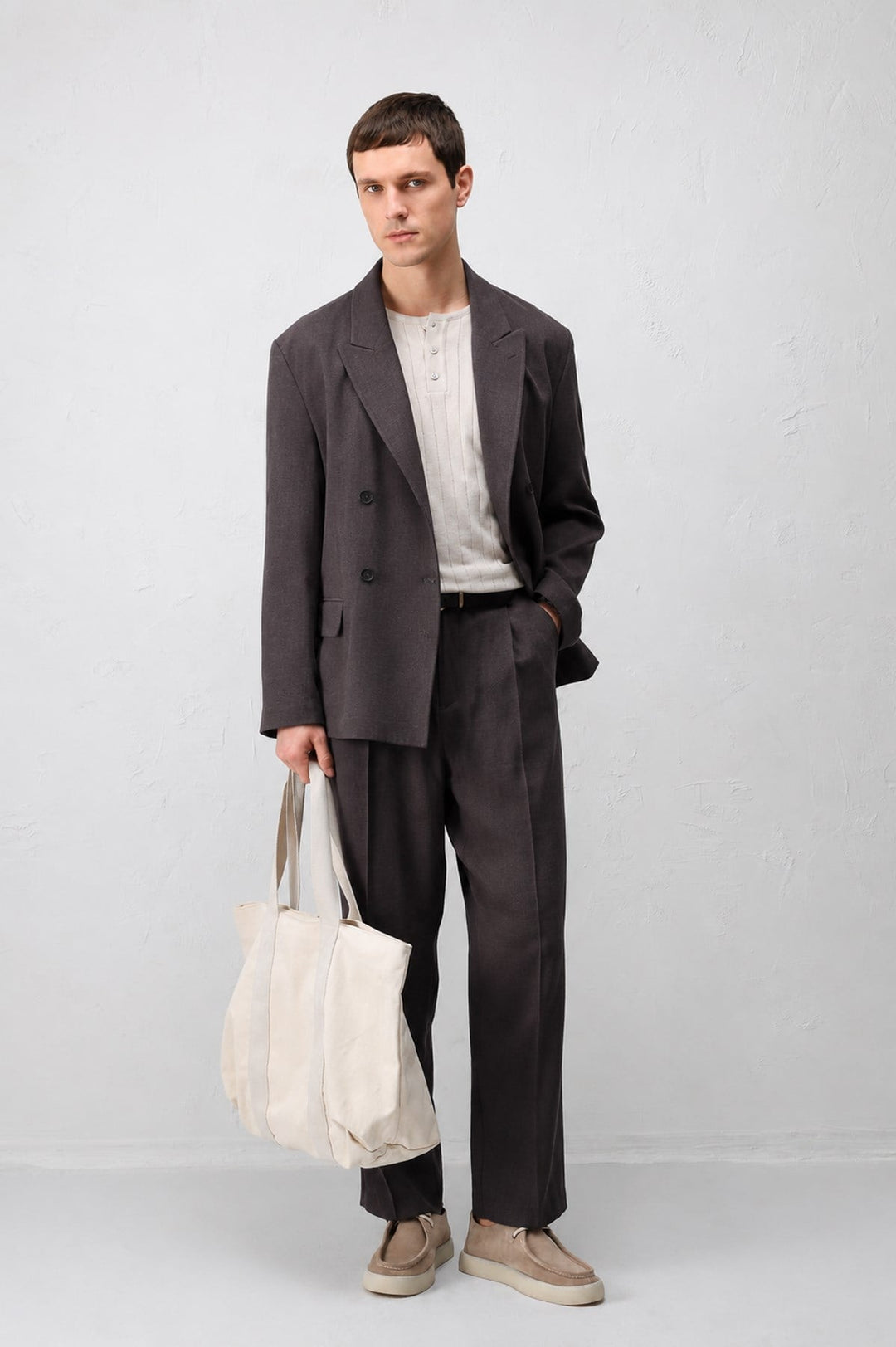 ANT Antioch Koyu Kahve Modal Karışımlı Relaxed Fit Erkek Blazer Ceket - Guacharachi