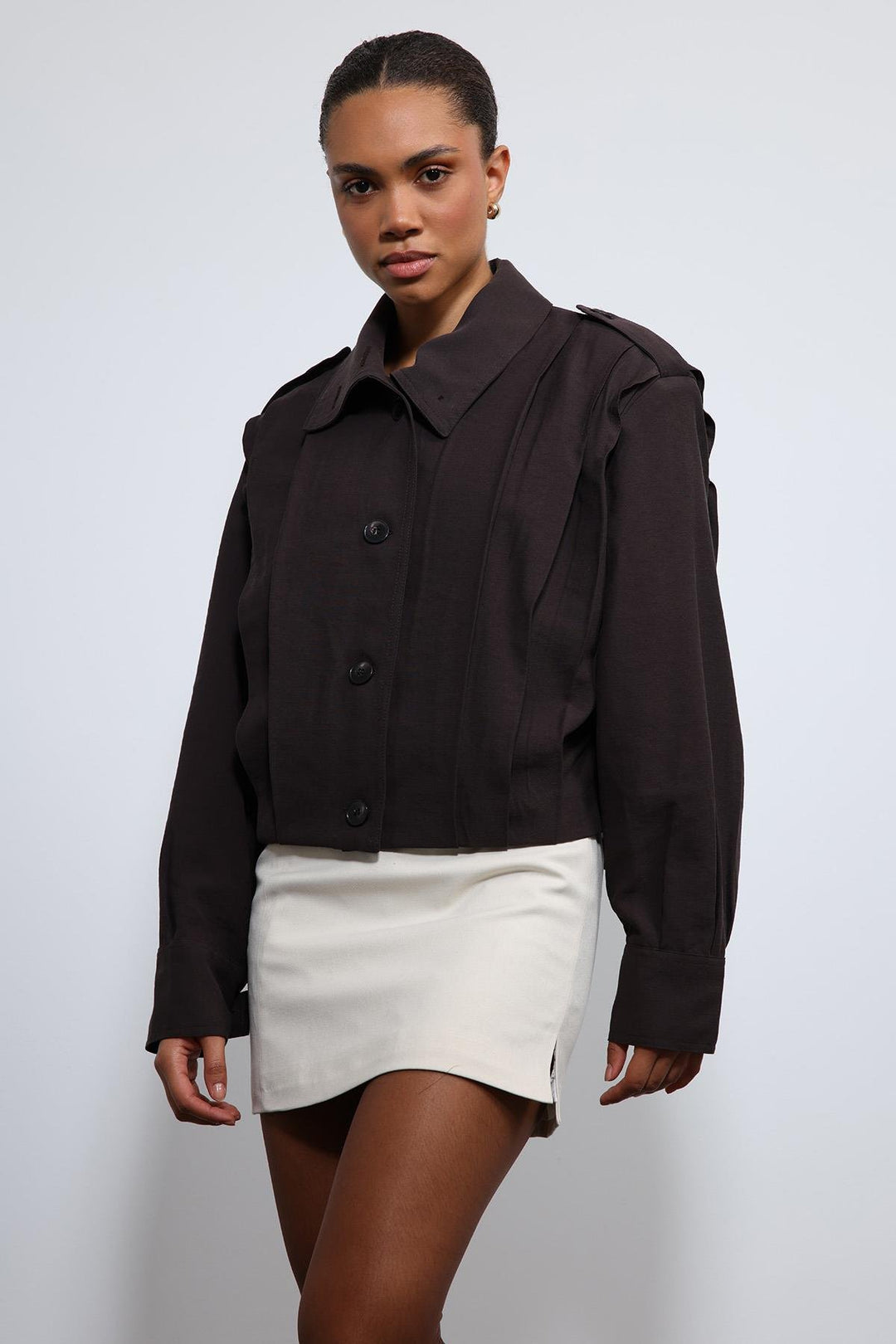 ANT Antioch Koyu Kahve Pile Detaylı Dik Yaka Mont - Stade