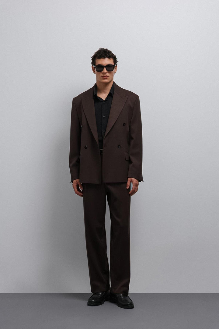 ANT Antioch Village Coffee Relax Fit Baggy Pleated Men's Pants - Fredericksburg