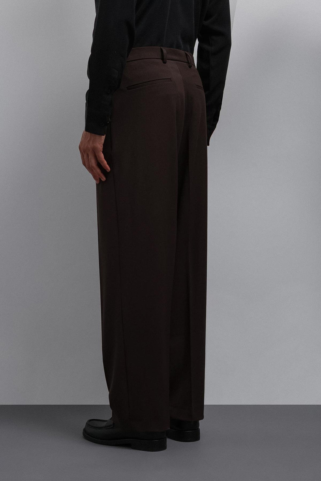 ANT Antioch Village Coffee Relax Fit Baggy Pleated Men's Pants - Fredericksburg