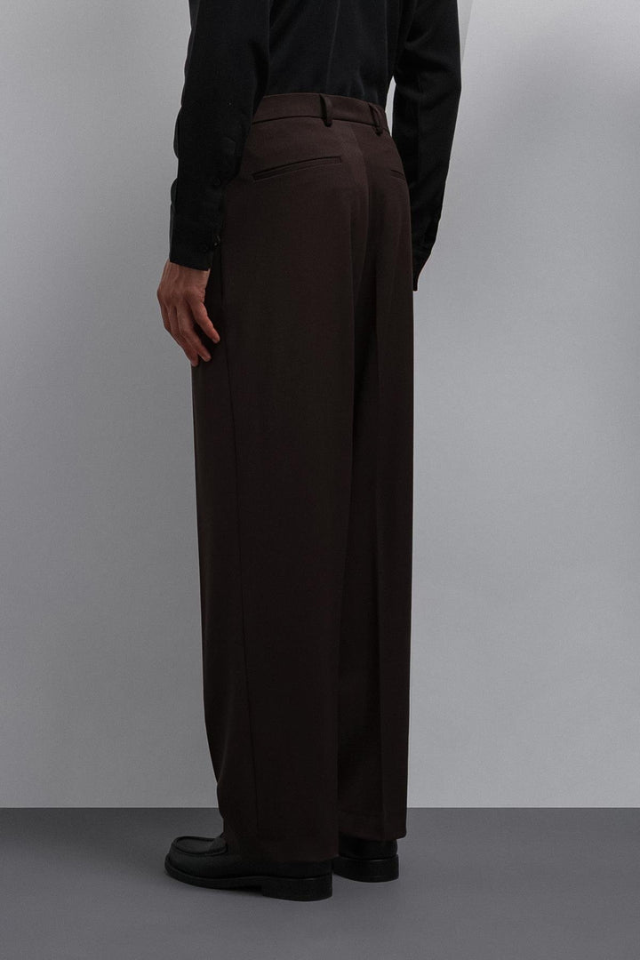 ANT Antioch Village Coffee Relax Fit Baggy Pleated Men's Pants - Fredericksburg