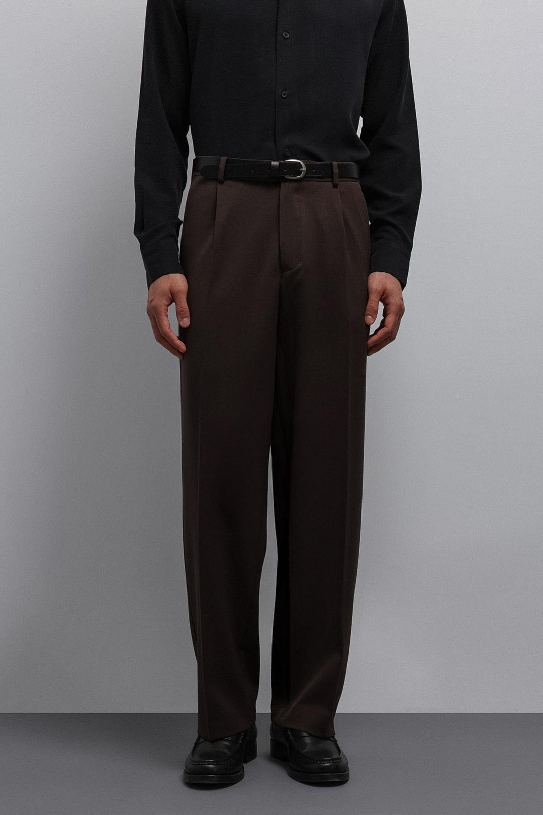 ANT Antioch Village Coffee Relax Fit Baggy Pleated Men's Pants - Fredericksburg