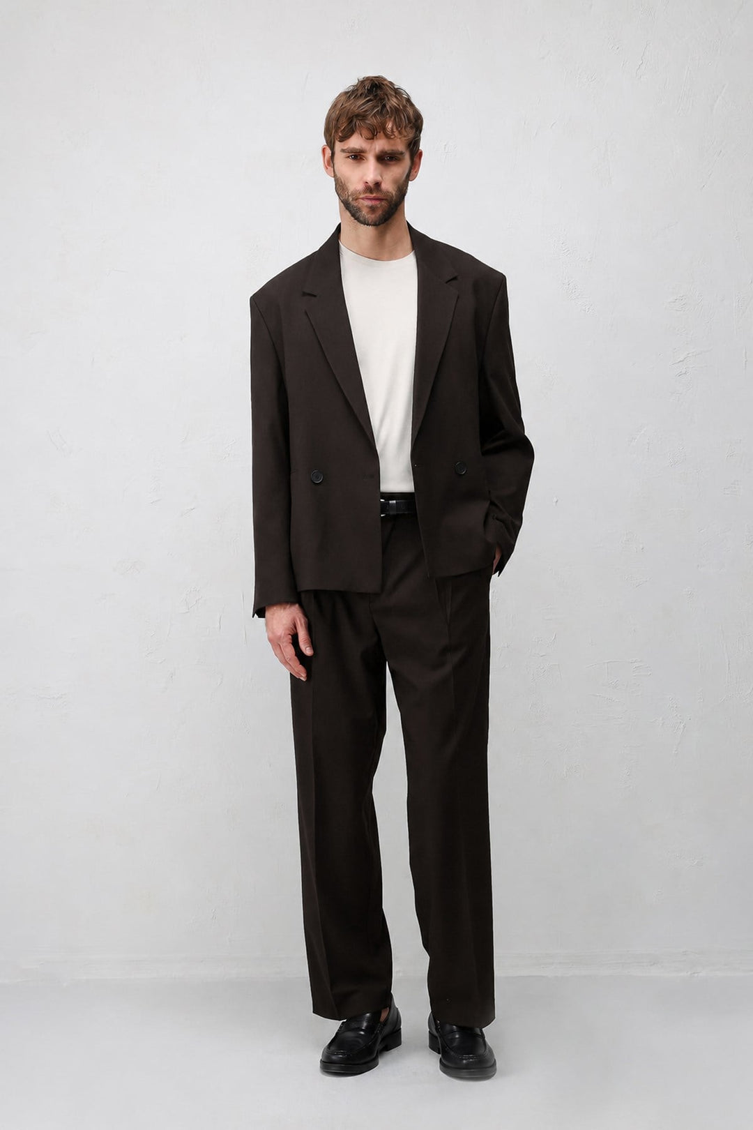 ANT Antioch Koyu Kahve Relaxed Fit Erkek Blazer Ceket - Indio