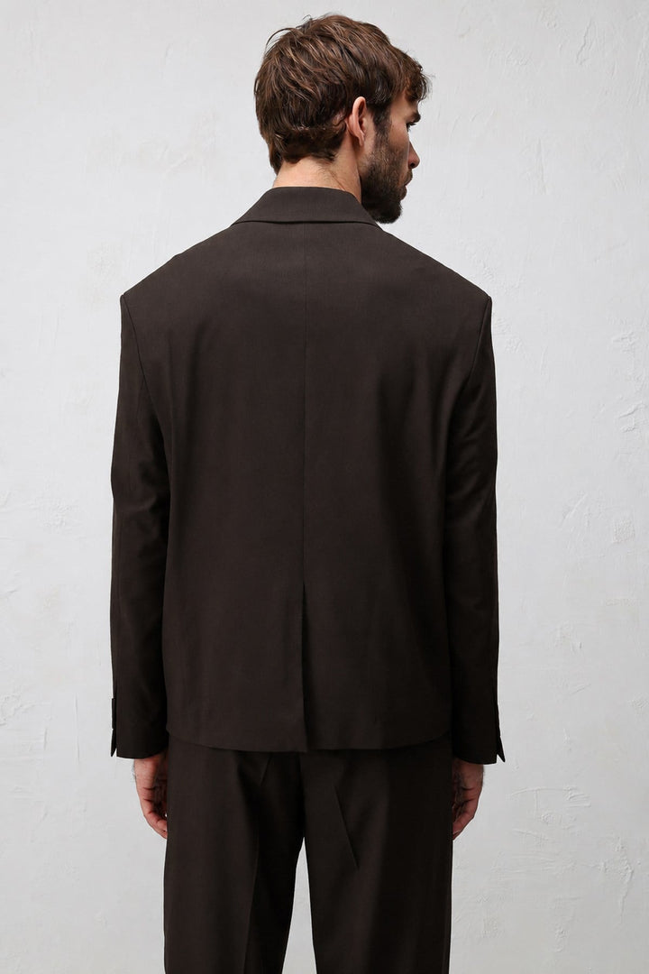 ANT Antioch Koyu Kahve Relaxed Fit Erkek Blazer Ceket - Indio