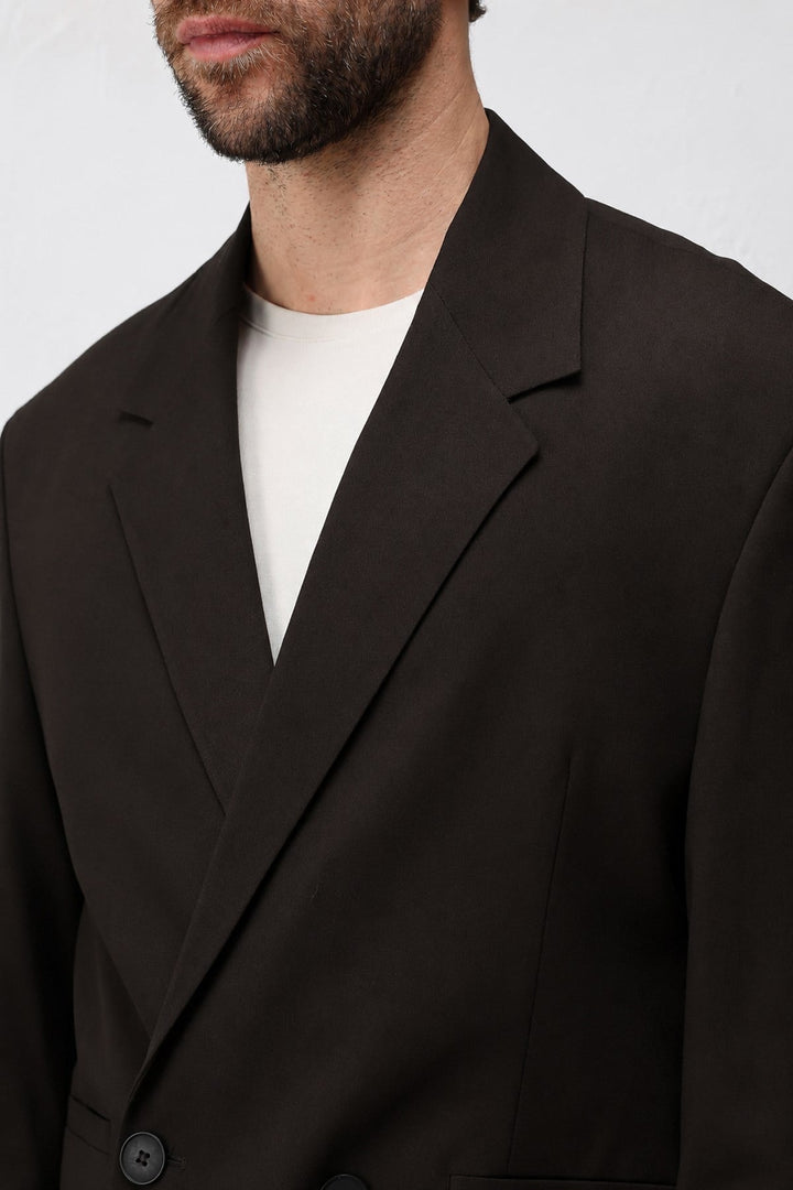 ANT Antioch Koyu Kahve Relaxed Fit Erkek Blazer Ceket - Indio
