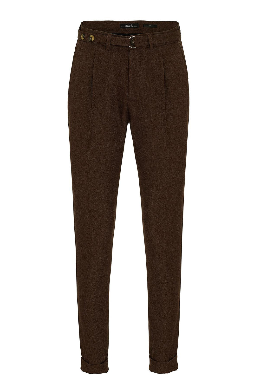ANT Antioch Village Coffee High Waist Belted Pleated Pants - Reynosa