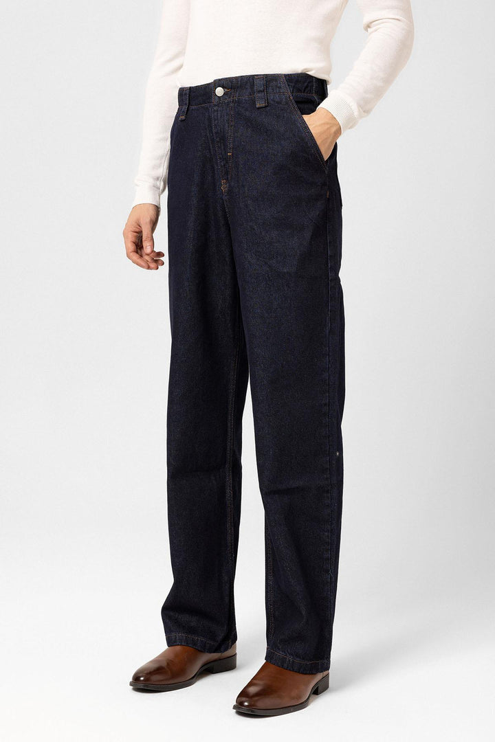 ANT Antioch Koyu Lacivert Relaxed Fit Erkek Kot Pantolon - Ciudad del Carmen