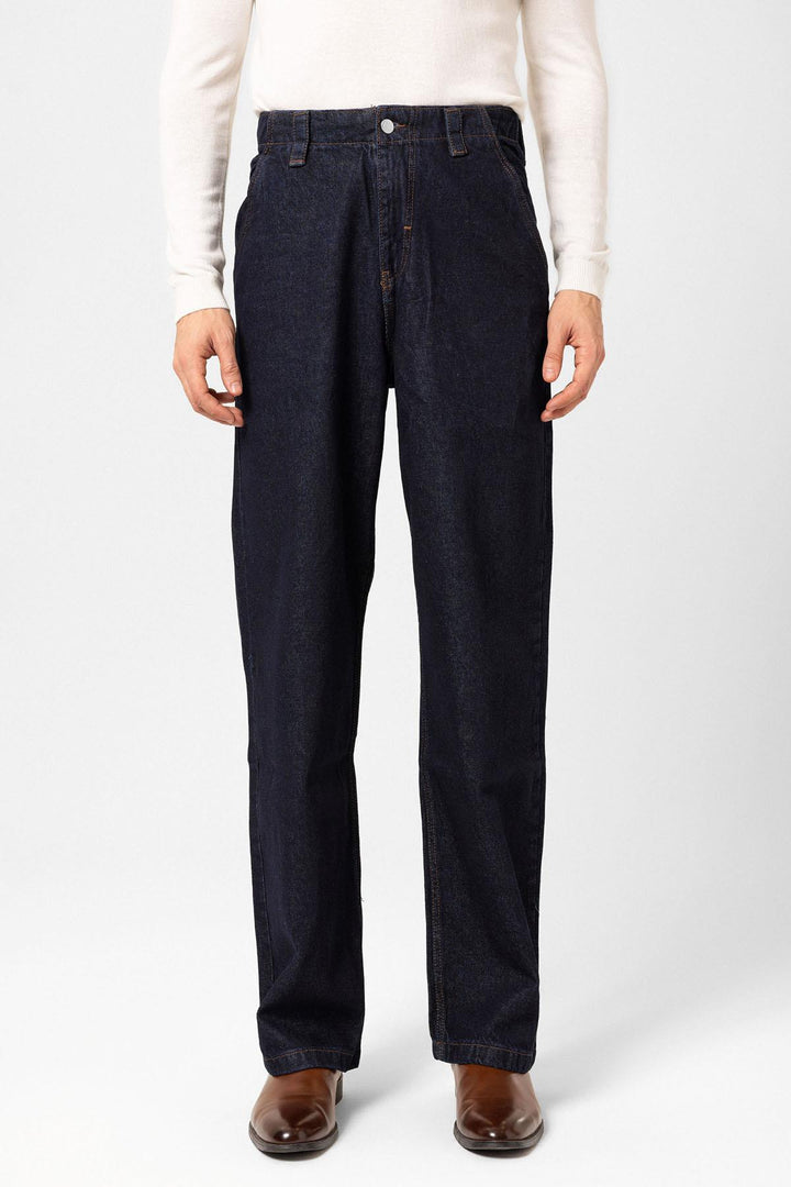 ANT Antioch Koyu Lacivert Relaxed Fit Erkek Kot Pantolon - Ciudad del Carmen