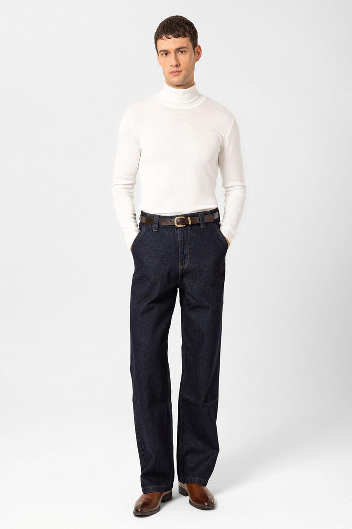 ANT Antioch Koyu Lacivert Relaxed Fit Erkek Kot Pantolon - Ciudad del Carmen