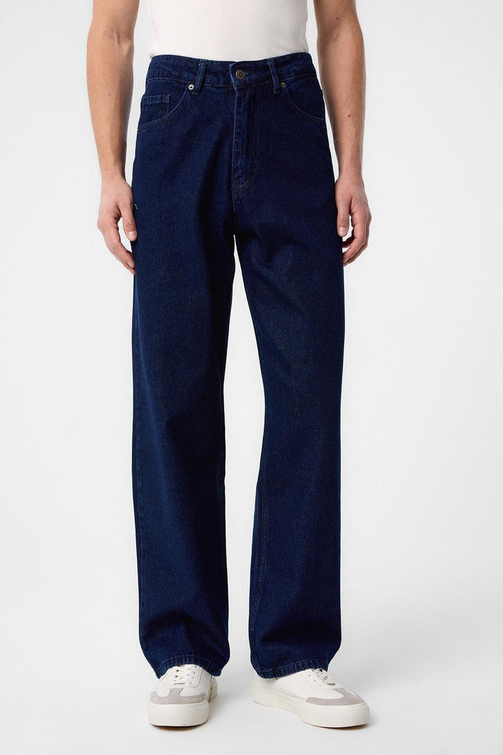 ANT Antioch Village Navy High Waist Relaxed Fit Men's Jeans - Milan