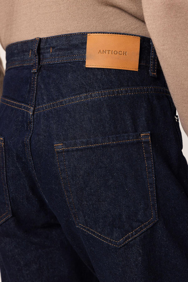 ANT Antioch Koyu Mavi Yüksek Bel Regular Fit Erkek Kot Pantolon - Bayamón
