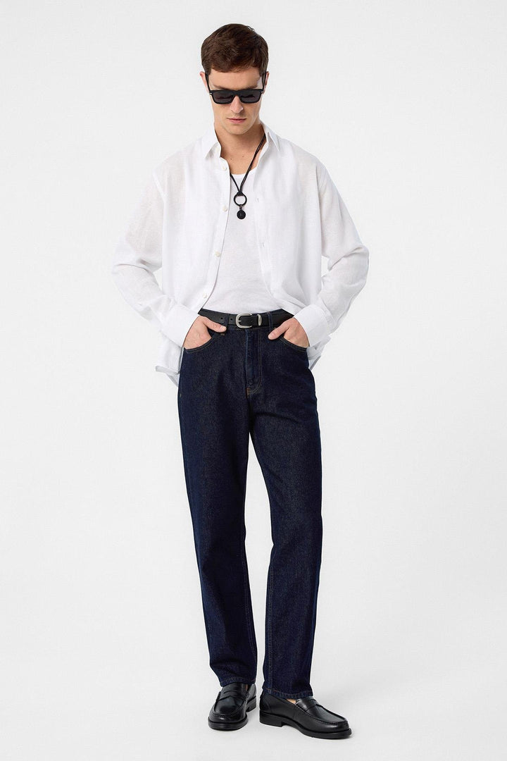 ANT Antioch Village Blue High Waist Regular Fit Men's Jeans - Burnsville