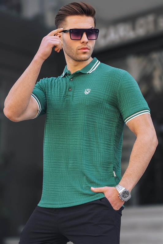 MDX Dark Green Basic Regular Fit Men's Polo Neck T-shirt 6100 - Alhaurín de la Torre