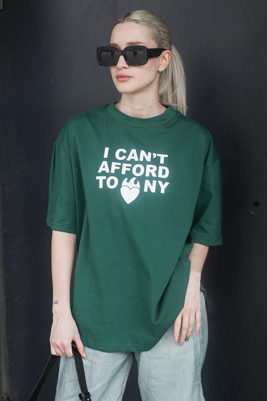 MDX Dark Green Printed Bicycle Collar Women's T-Shirt MG1653 - DeLand