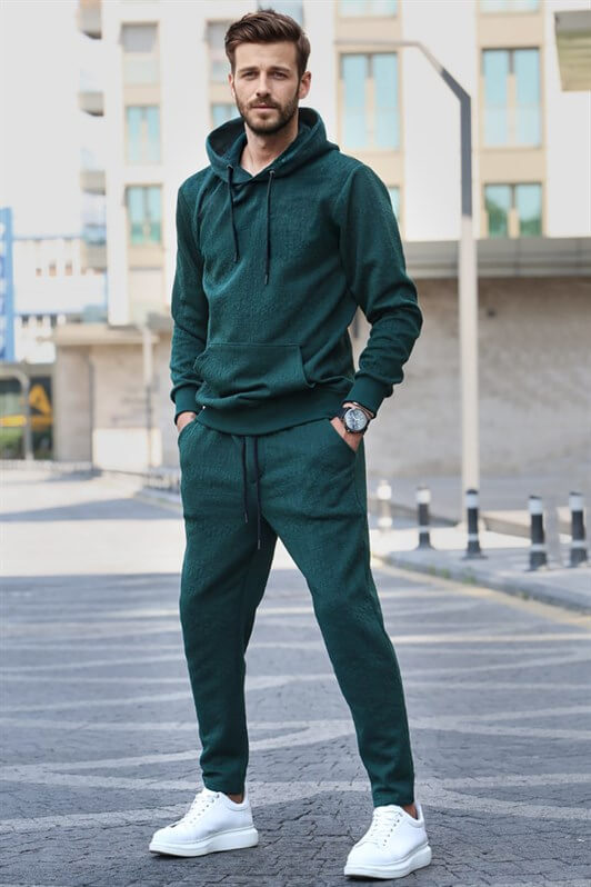 MDX Dark Green Hooded Basic Tracksuit 5903 - Löhne