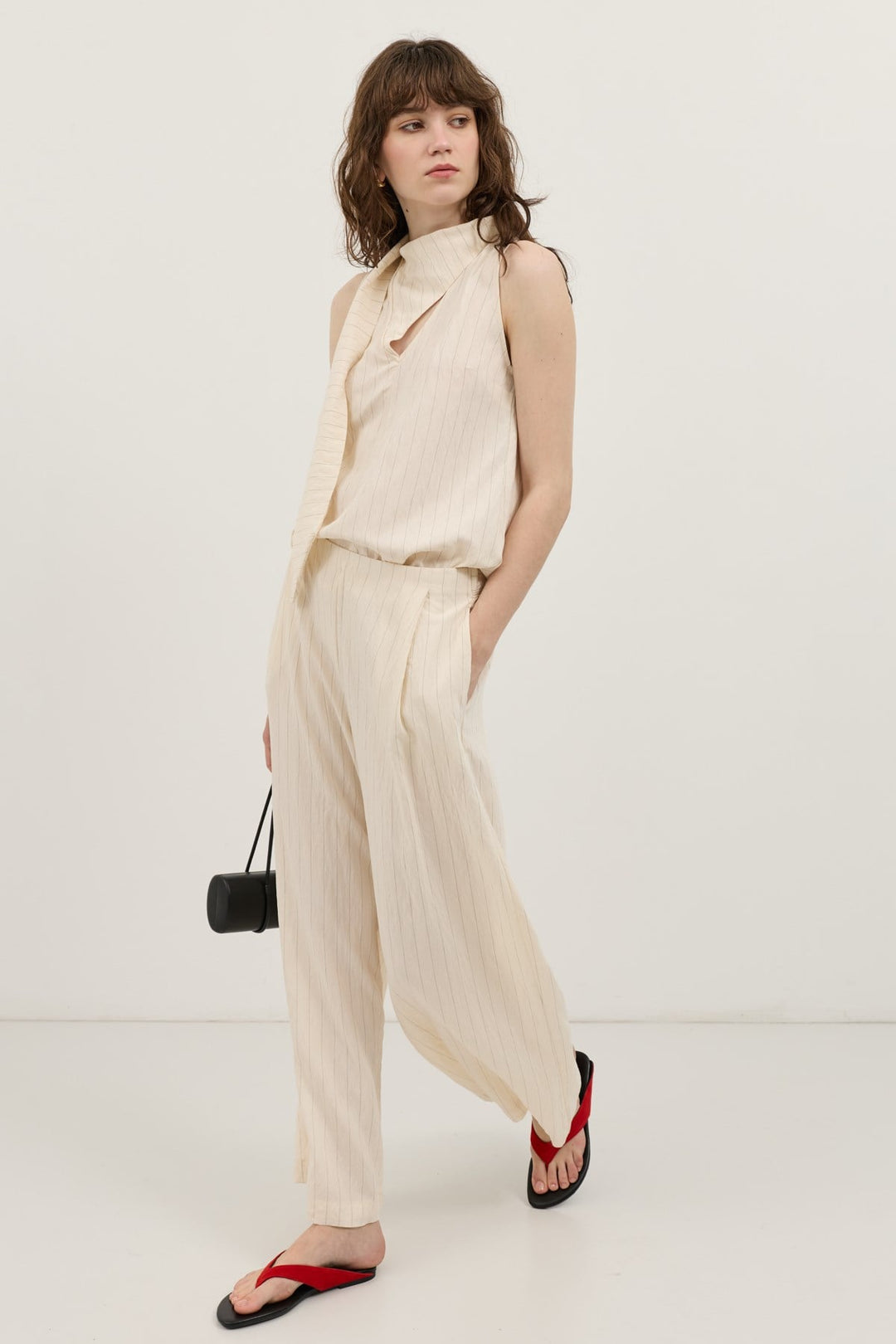 ANT Antioch Krem Şal Yaka Çizgili Kadın Takım - San Luis Potosí