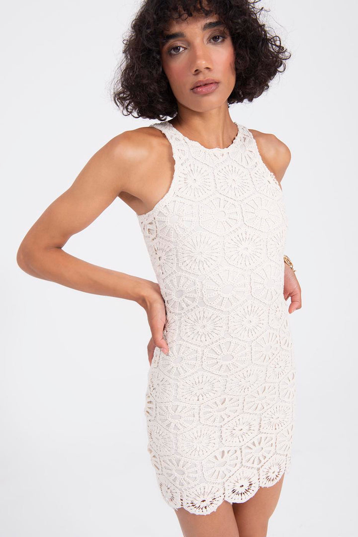 BSL Women Crochet Mini Pencil Dress - Bassano del Grappa