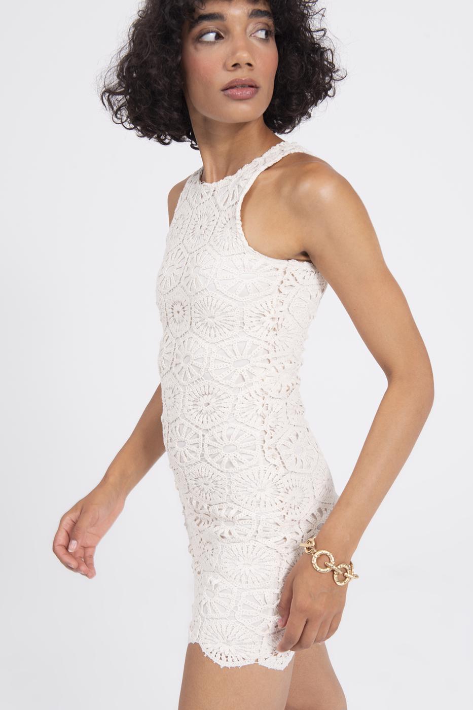 BSL Women Crochet Mini Pencil Dress - Bassano del Grappa