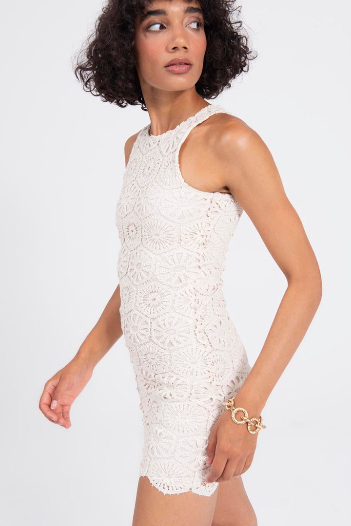 BSL Women Crochet Mini Pencil Dress - Bassano del Grappa