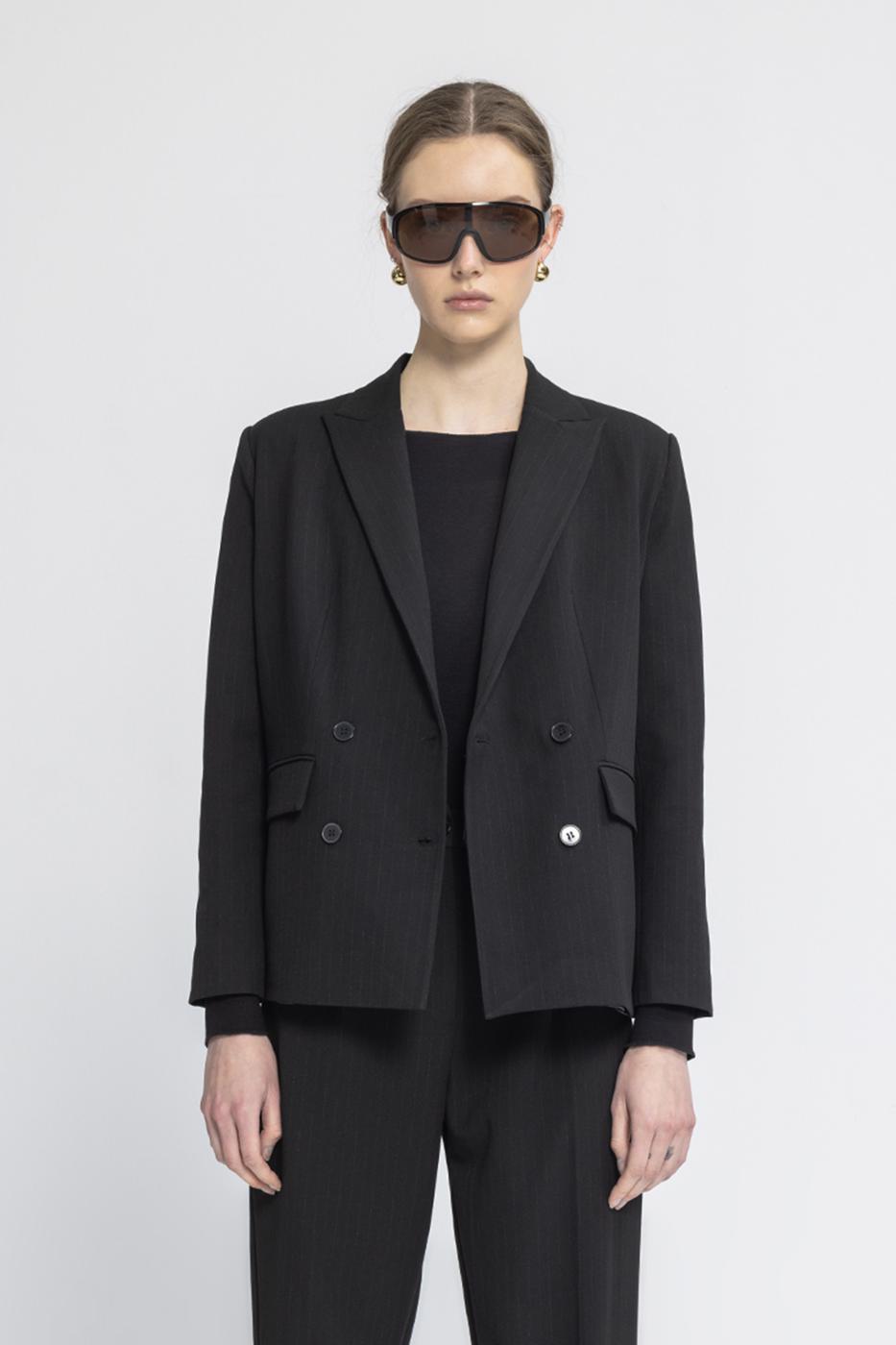 BSL Women Double Breasted Blazer Jacket - Kansas City