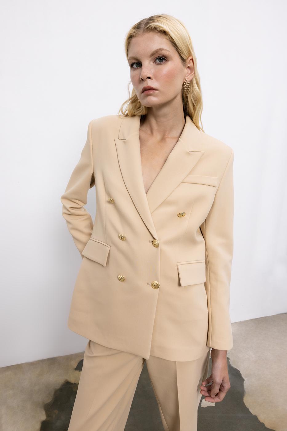 BSL Women Double Breasted Blazer Jacket - Wesseling