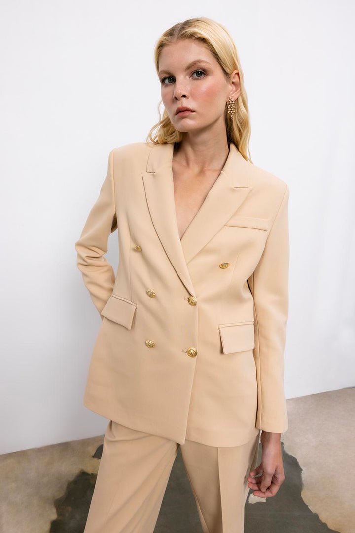 BSL Women Double Breasted Blazer Jacket - Wesseling