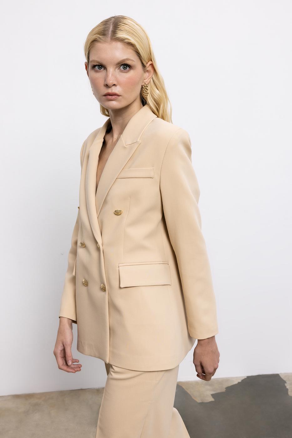 BSL Women Double Breasted Blazer Jacket - Wesseling