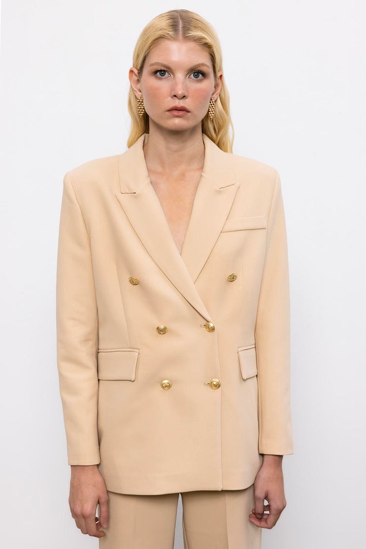 BSL Women Double Breasted Blazer Jacket - Wesseling