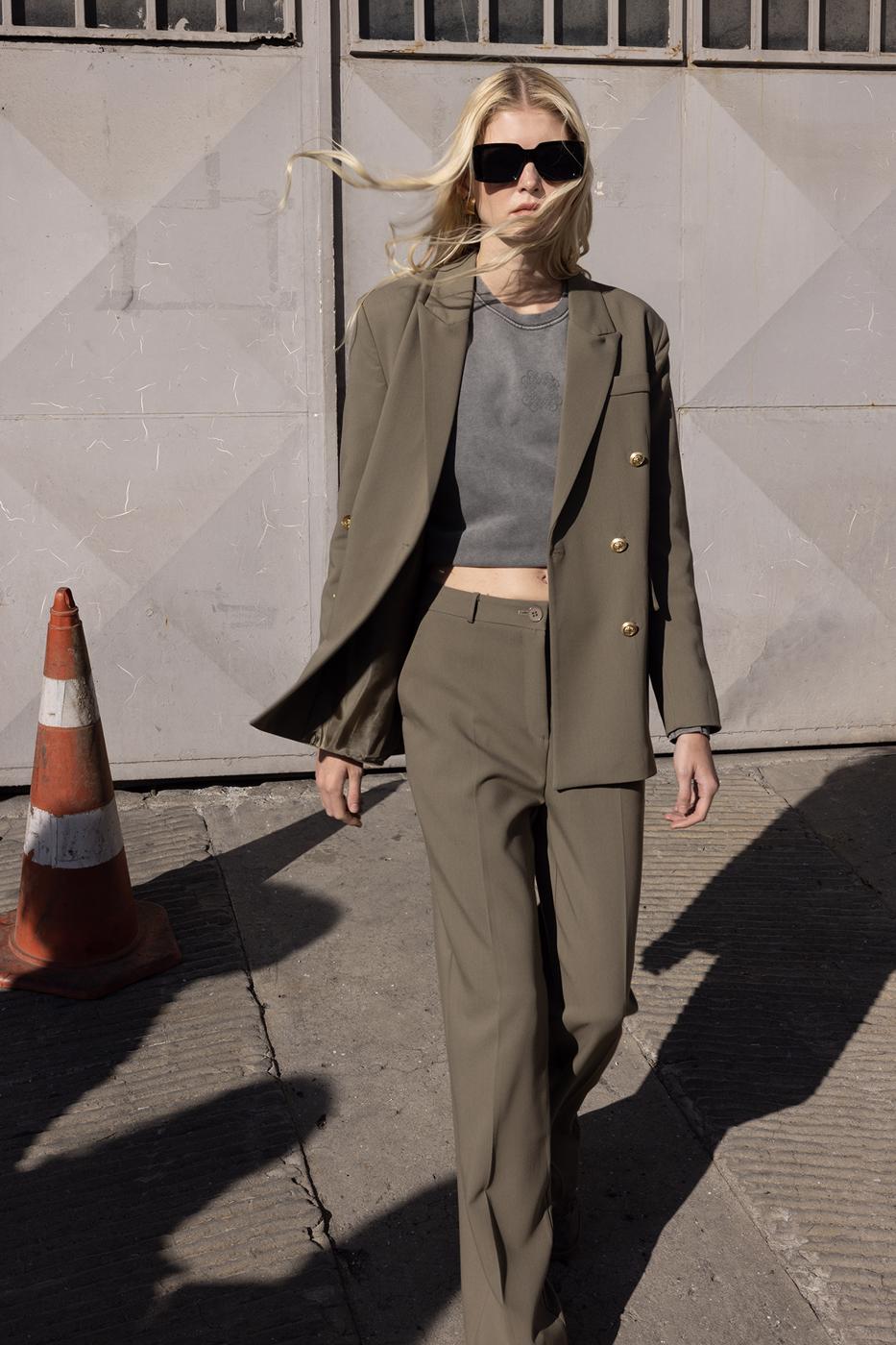 BSL Women Double Breasted Blazer Jacket - Caledon