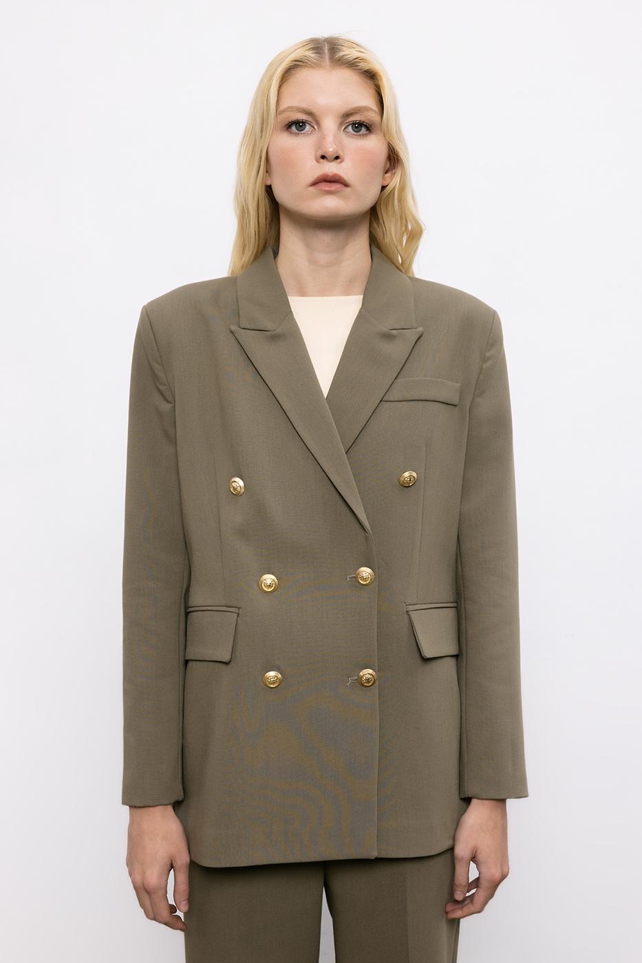 BSL Women Double Breasted Blazer Jacket - Caledon