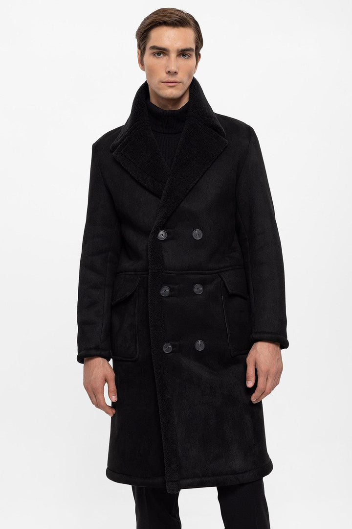 ANT Double Breasted Closure Lining Detailed Men's Coat - Goes