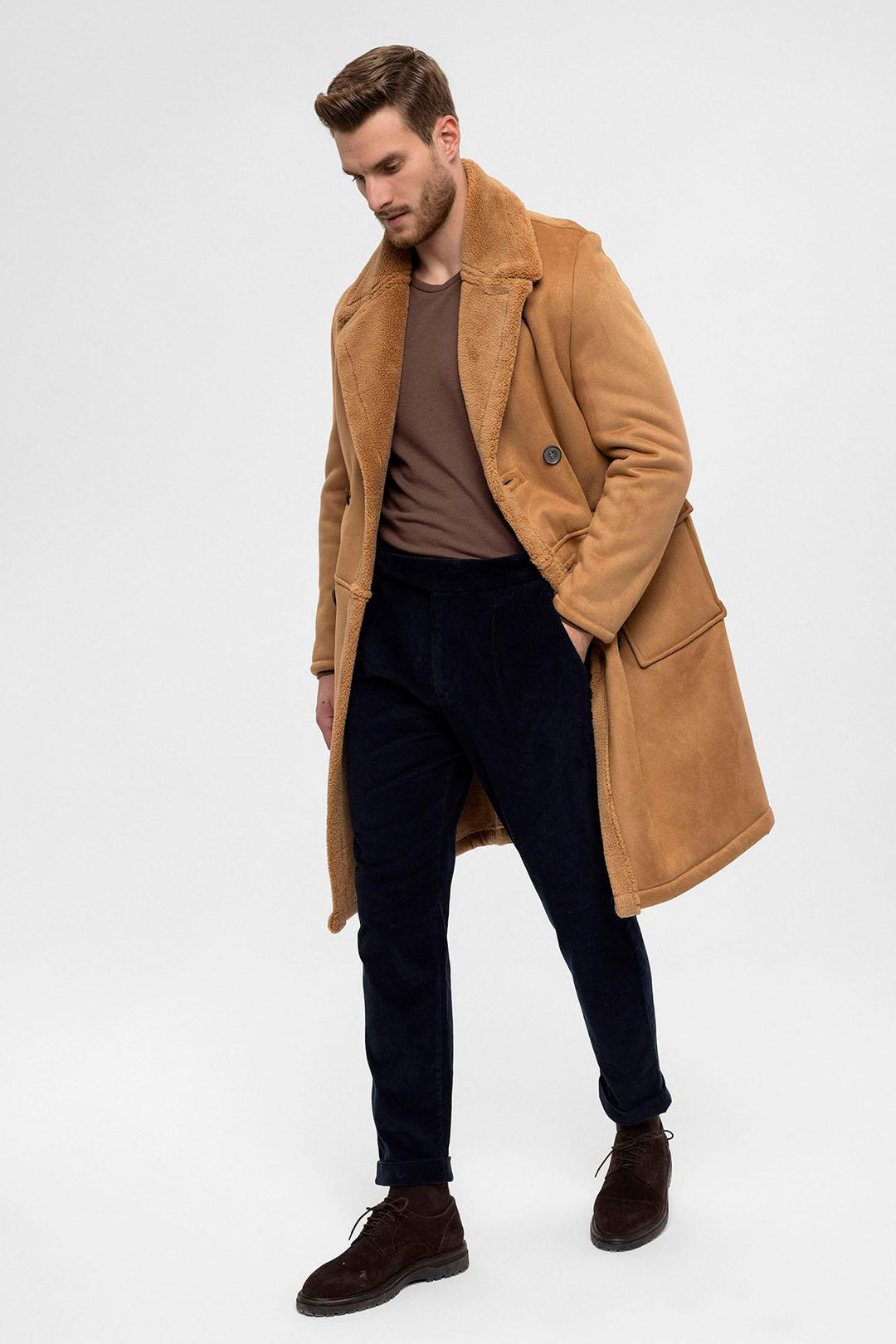 ANT Double Breasted Closure Lining Detailed Men's Coat - Dearborn