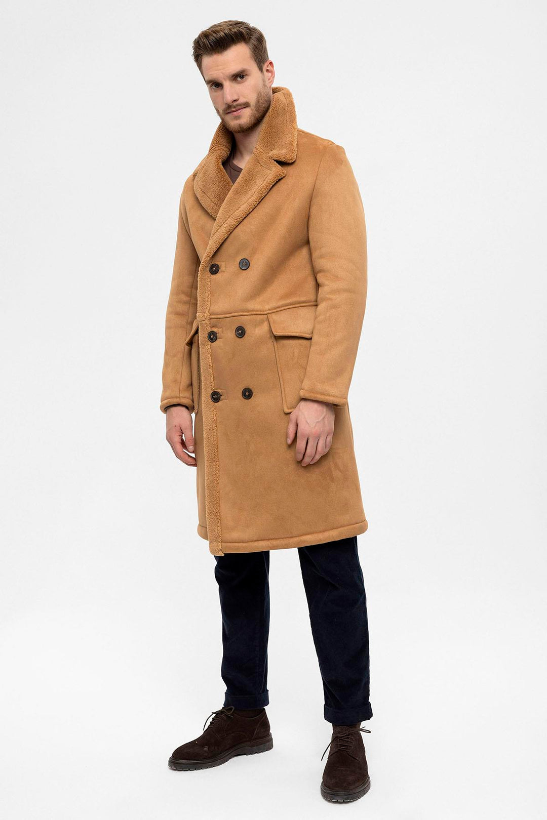 ANT Double Breasted Closure Lining Detailed Men's Coat - Dearborn