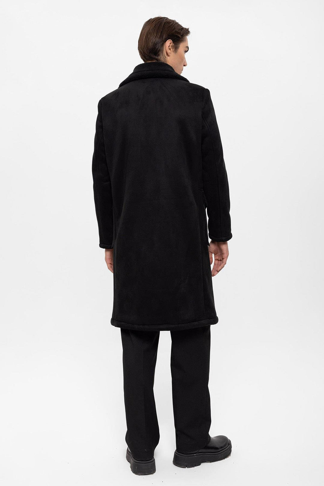 ANT Double Breasted Closure Lining Detailed Men's Coat - Goes