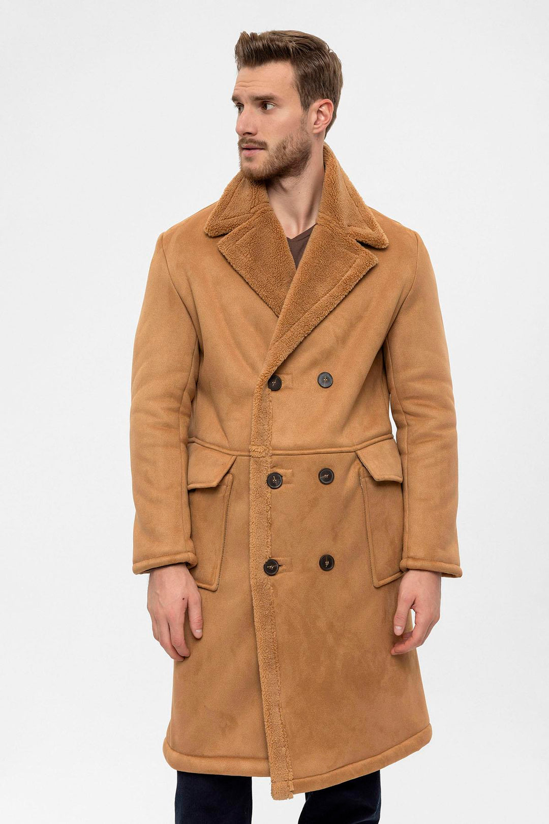 ANT Double Breasted Closure Lining Detailed Men's Coat - Dearborn