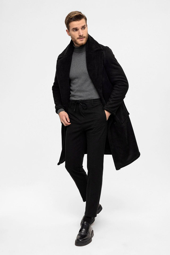 ANT Double Breasted Closure Lining Detailed Men's Coat - Goes