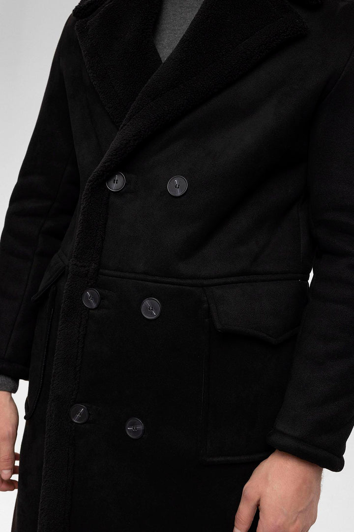 ANT Double Breasted Closure Lining Detailed Men's Coat - Goes