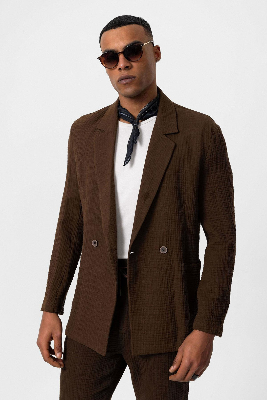 ANT Double-Breasted Unlined Men's Blazer Jacket - Skenderaj