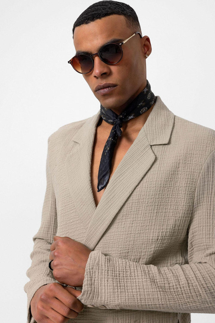 ANT Double-Breasted Unlined Men's Blazer Jacket - Golden Glades