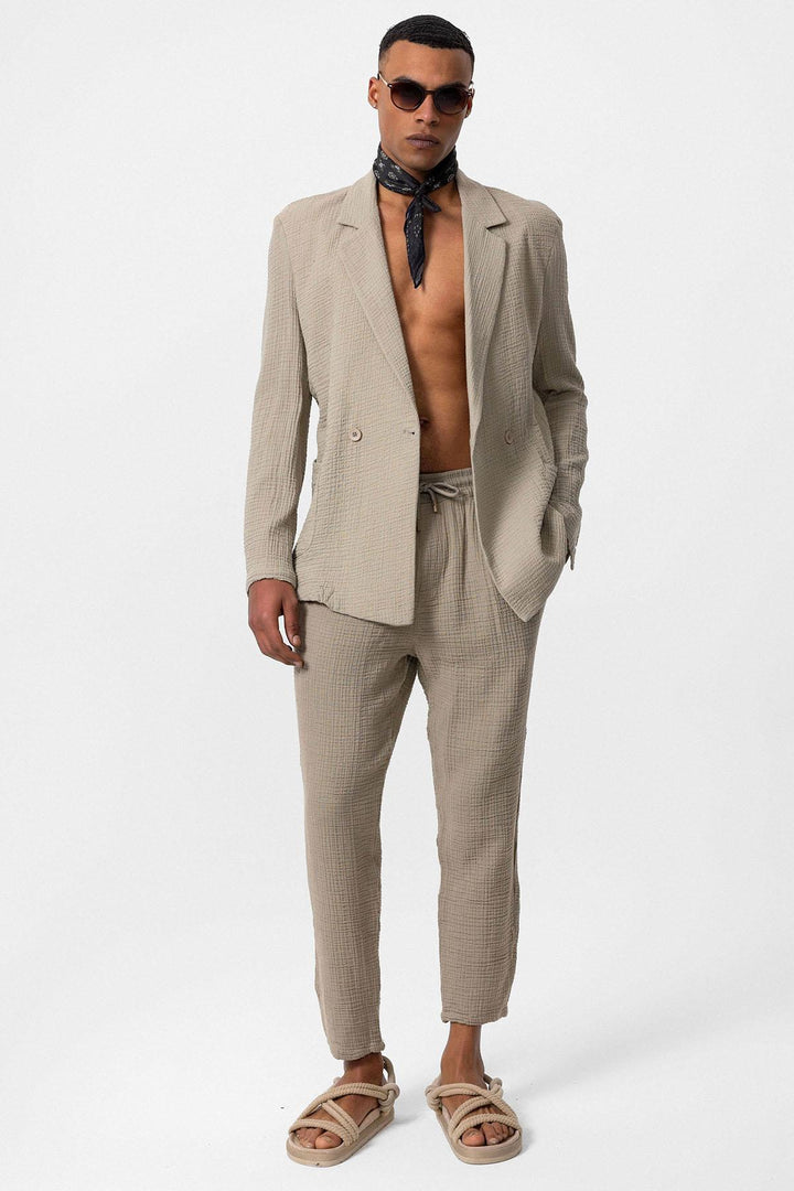 ANT Double-Breasted Unlined Men's Blazer Jacket - Golden Glades