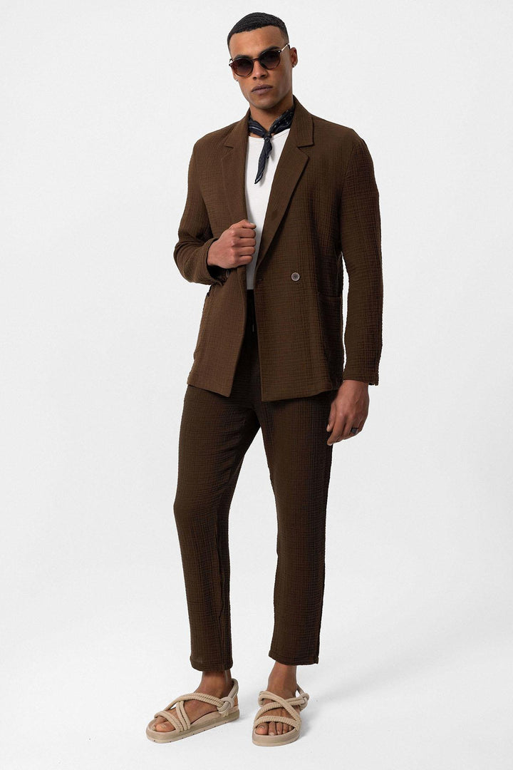 ANT Double-Breasted Unlined Men's Blazer Jacket - Skenderaj