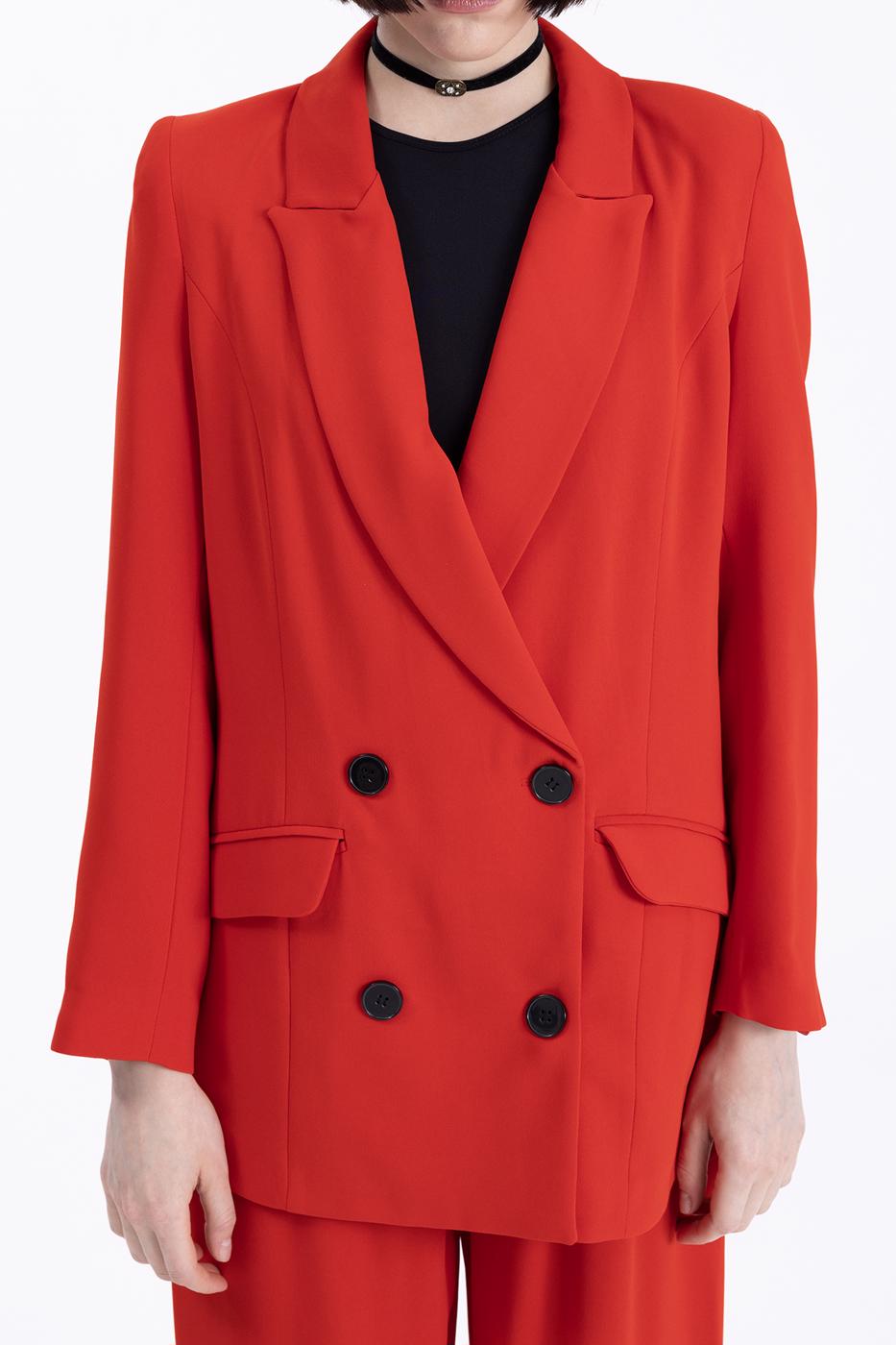 BSL Women Double Breasted Blazer Jacket - Cwmbran